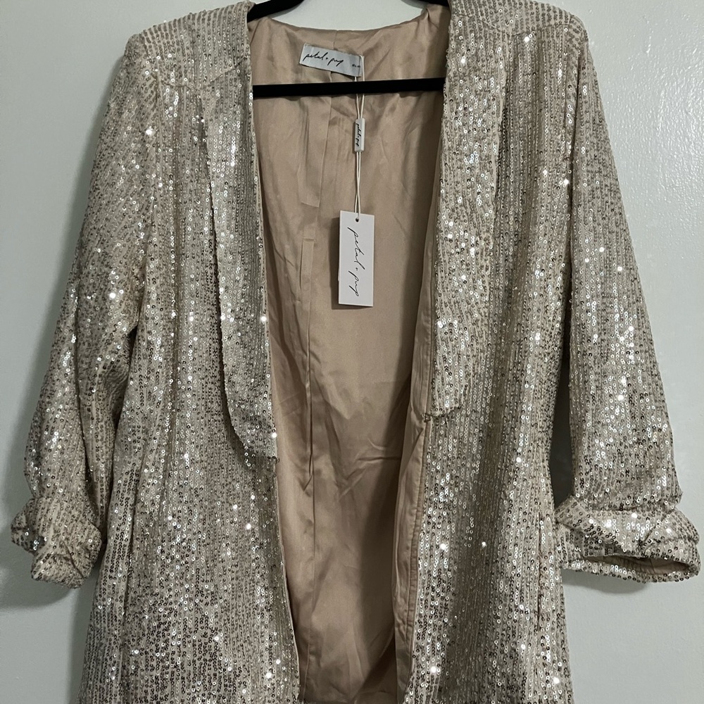Petal & Pup Sparkling Sequin Blazer